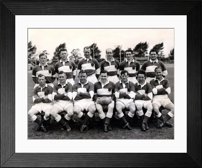 Framed Print : Sport - Rugby - League - The Cardiff Rugby League team - Front row - R. Pugh, W. Gore, L