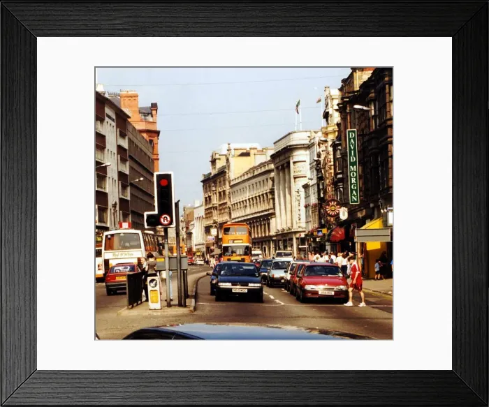 Framed Print : Pictured is traffic on St Mary Street in 1996 which is causing pollution Framed Print : Pictured is traffic on St Mary Street in 1996 which is causing pollution