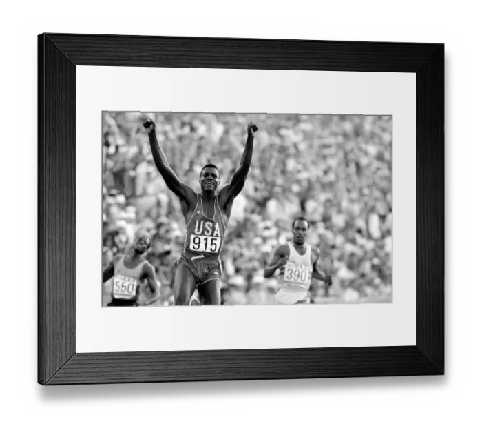 Framed Print : Olympic Games 1984 Los Angeles USA Carl Lewis Athlete - Athletics
