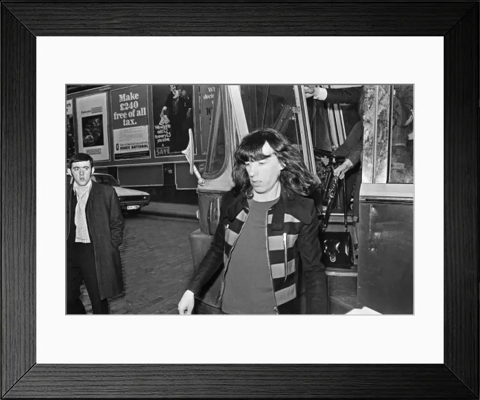 Framed Print : Rolling Stones arriving at Empire Theatre, Liverpool, England. 12th March 1971 Framed Print : Rolling Stones arriving at Empire Theatre, Liverpool, England. 12th March 1971