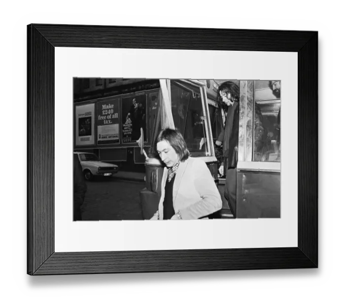 Framed Print : Rolling Stones arriving at Empire Theatre, Liverpool, England. 12th March 1971 Framed Print : Rolling Stones arriving at Empire Theatre, Liverpool, England. 12th March 1971