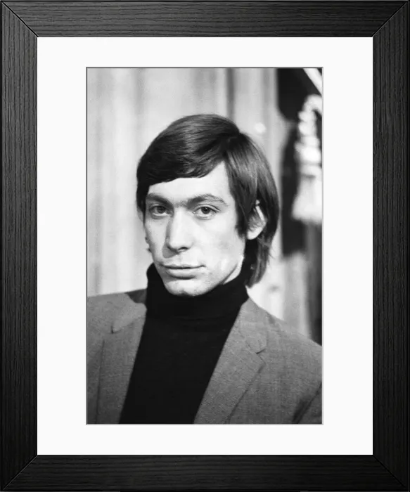 Framed Print : The Rolling Stones band member Charlie Watts at a press conference in the Astor Hotel Framed Print : The Rolling Stones band member Charlie Watts at a press conference in the Astor Hotel