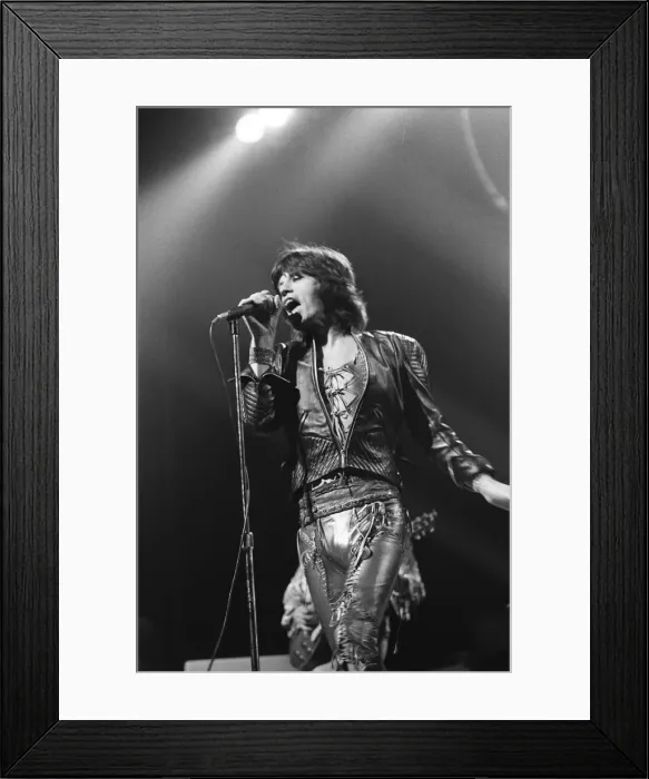 Framed Print : The Rolling Stones seen here on stage at the Empire Stadium Wembley