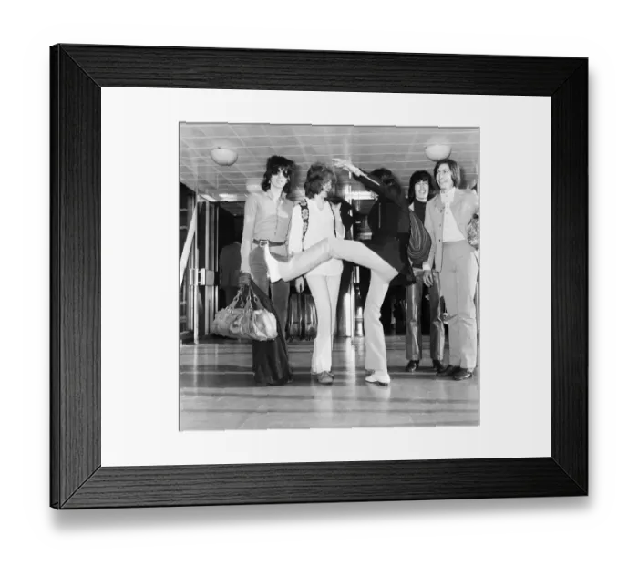 Framed Print : The Rolling Stones seen her at London Airport departing for the USA