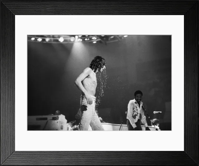 Framed Print : Rolling Stones on stage in concert at Earls Court. 23rd May 1976 Framed Print : Rolling Stones on stage in concert at Earls Court. 23rd May 1976