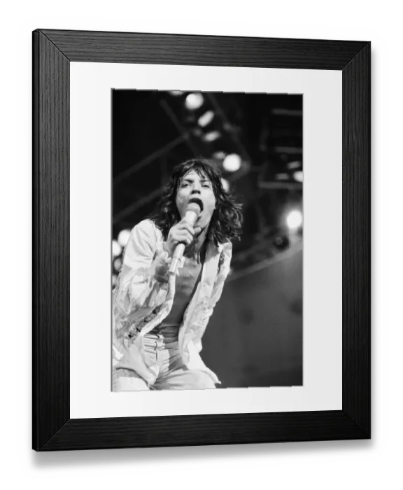 Framed Print : Rolling Stones on stage in concert at Earls Court. 23rd May 1976