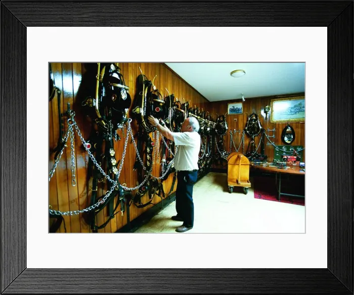 Framed Print : The Vaux Brewery in Sunderland - Bob Stobbart, 51, in the now empty stables 5 July 1999 Framed Print : The Vaux Brewery in Sunderland - Bob Stobbart, 51, in the now empty stables 5 July 1999