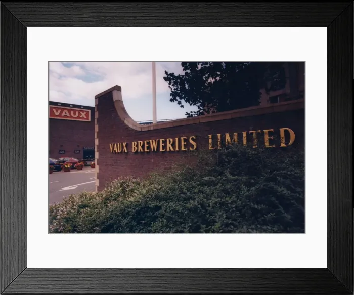 Framed Print : The Vaux Brewery in Sunderland - on the day that it was announced that the North East Framed Print : The Vaux Brewery in Sunderland - on the day that it was announced that the North East