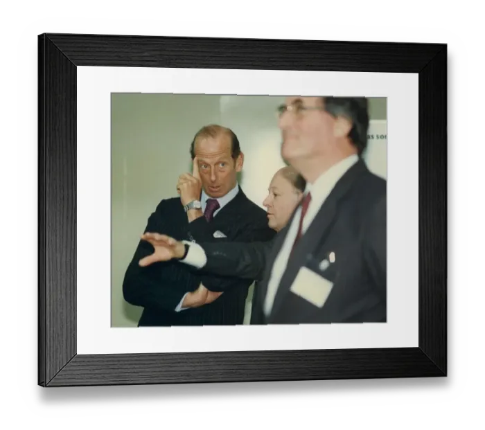 Framed Print : Prince Edward of Kent - The Duke and Duchess of Kent North East Royal Visits