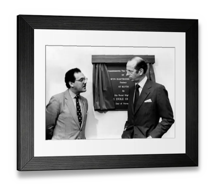 Framed Print : Prince Edward of Kent - The Duke and Duchess of Kent North East Royal Visits