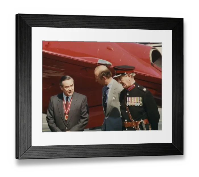 Framed Print : Prince Edward of Kent - The Duke and Duchess of Kent North East Royal Visits