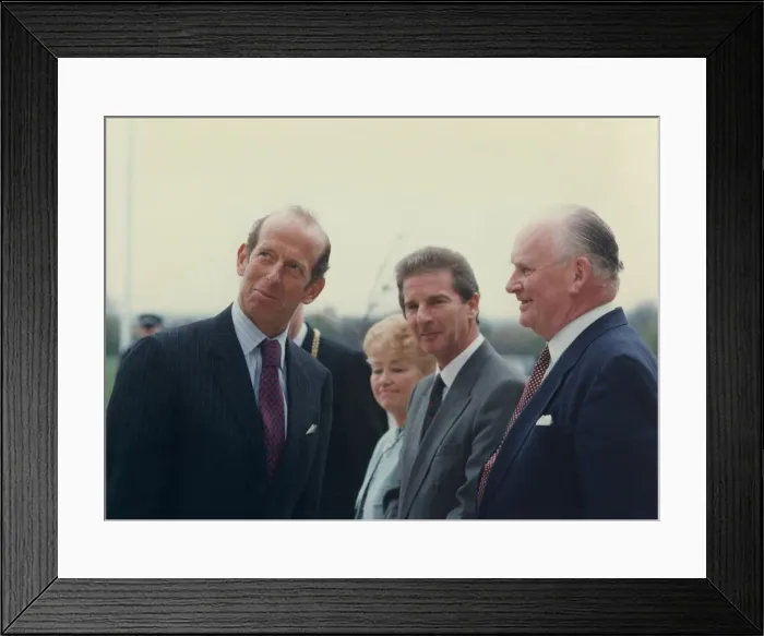 Framed Print : Prince Edward of Kent - The Duke and Duchess of Kent North East Royal Visits