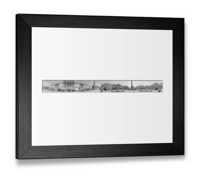Framed Print : Panoramic view of Trafalgar Square 13th June 1984 Framed Print : Panoramic view of Trafalgar Square 13th June 1984