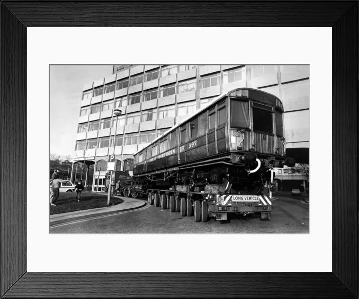 Framed Print : The traffic stopped in its tracks when this elegant Edwardian railway carriage trundled