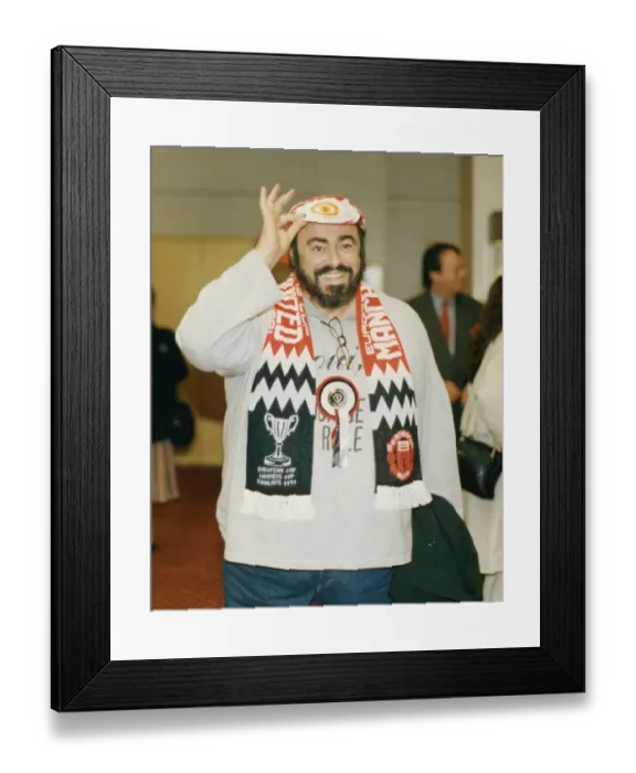 Framed Print : Luciano Pavarotti Opera singer in Manchester July 1991 Framed Print : Luciano Pavarotti Opera singer in Manchester July 1991