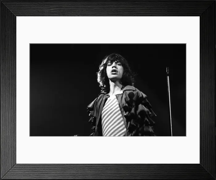 Framed Print : Mick Jagger performing on stage during a Rolling Stones concert at at New Bingley Hall Framed Print : Mick Jagger performing on stage during a Rolling Stones concert at at New Bingley Hall
