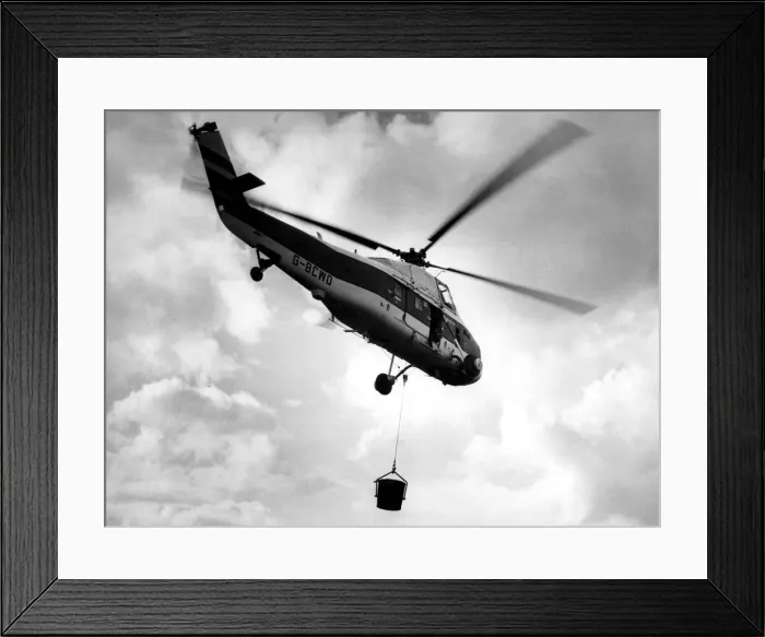 Framed Print : A Westland Wessex helicopter, operated by Management Aviation