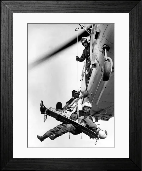 Framed Print : A RAF search and rescue Westland Whirlwind helicopter from RAF Acklington