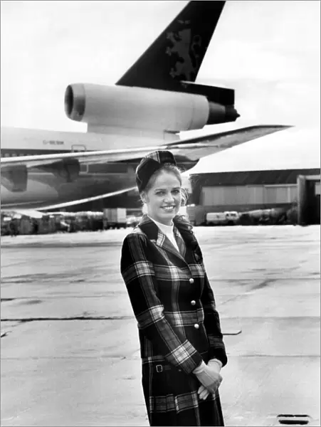 British Caledonian Airways air hostess Angela Booth, 23, of Norton near Stockton