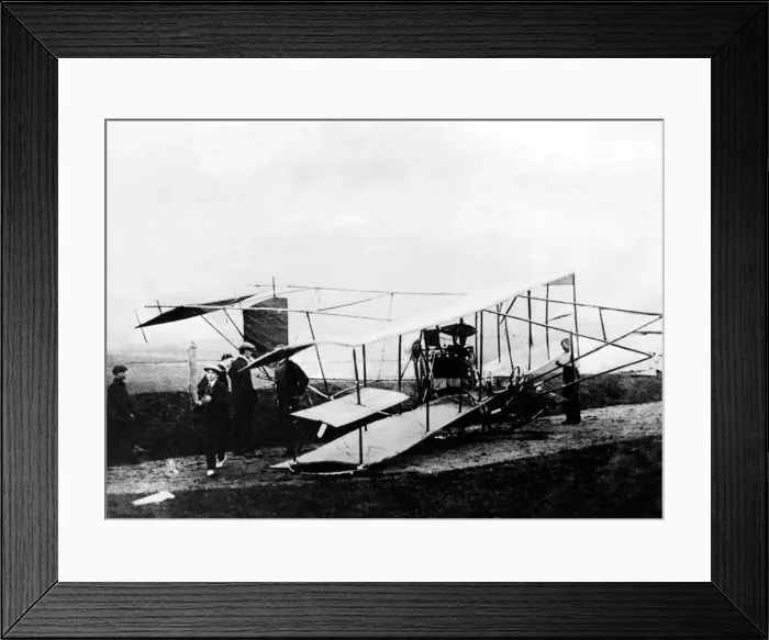 Framed Print : A bad landing for Mr Arthur George, of Newcastle, in one of the early flights in his Framed Print : A bad landing for Mr Arthur George, of Newcastle, in one of the early flights in his