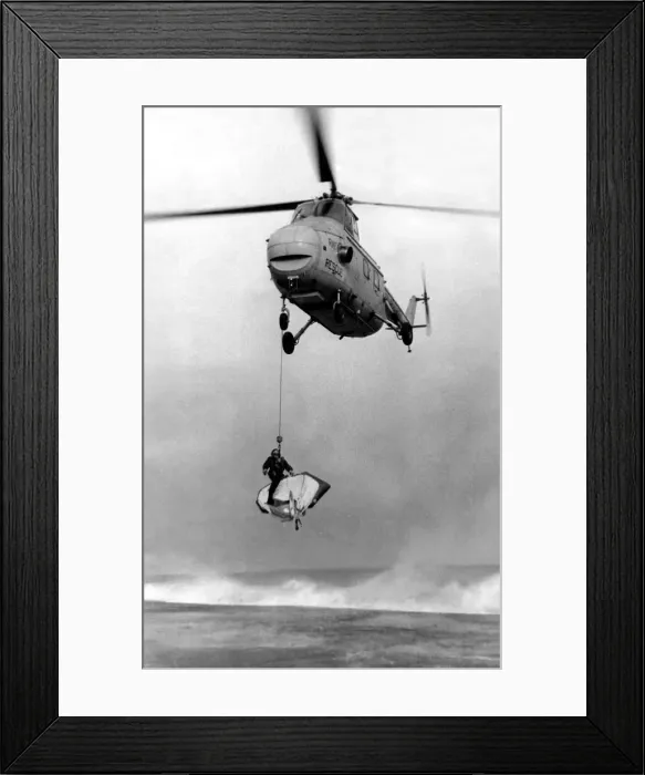 Framed Print : A RAF search and rescue Westland Whirlwind helicopter, from RAF Acklington