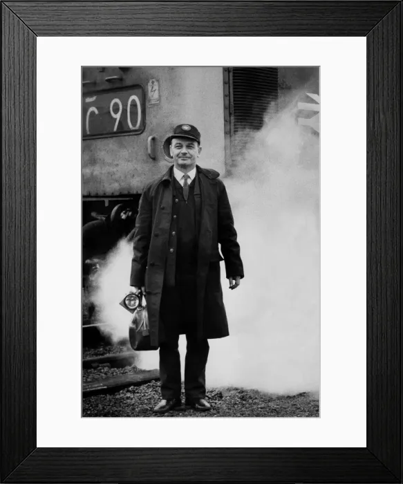 Framed Print : Mr. Harry Gray of Benton, stands beside a 2, 500 h. p. Brush Sulzer engine at Gateshead Framed Print : Mr. Harry Gray of Benton, stands beside a 2, 500 h. p. Brush Sulzer engine at Gateshead