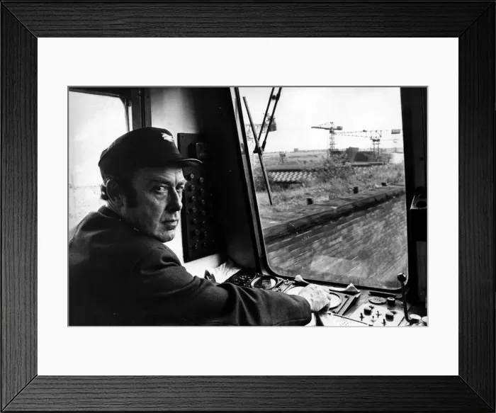 Framed Print : British Rail driver Mr. Gordon Charlton on 20th July 1973 Framed Print : British Rail driver Mr. Gordon Charlton on 20th July 1973