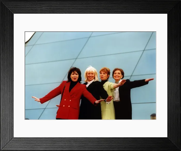 Framed Print : Former British Airways cabin crew, (left to right) air hostesses, Deidre Foster Framed Print : Former British Airways cabin crew, (left to right) air hostesses, Deidre Foster