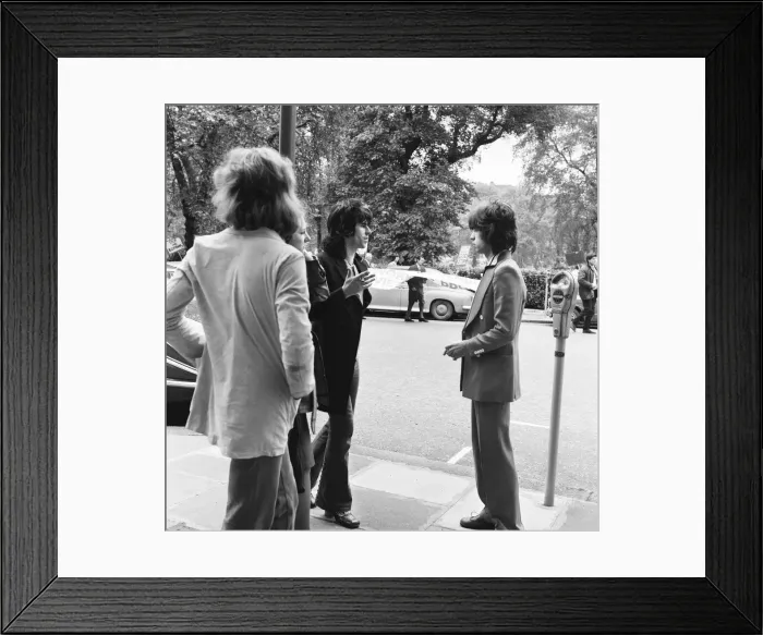 Framed Print : Mick Jagger and Ronnie Wood of the Rolling Stones seen here in London two days prior to