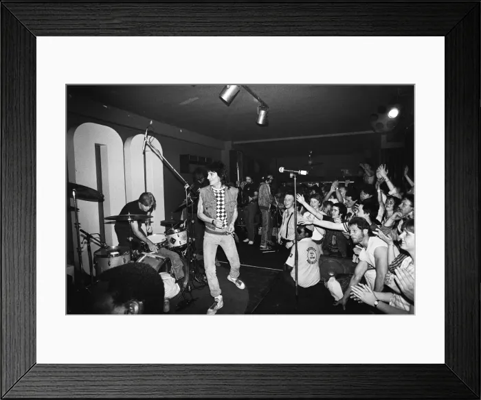 Framed Print : Rolling Stones performing at the 100 club. 1st June 1982 Framed Print : Rolling Stones performing at the 100 club. 1st June 1982