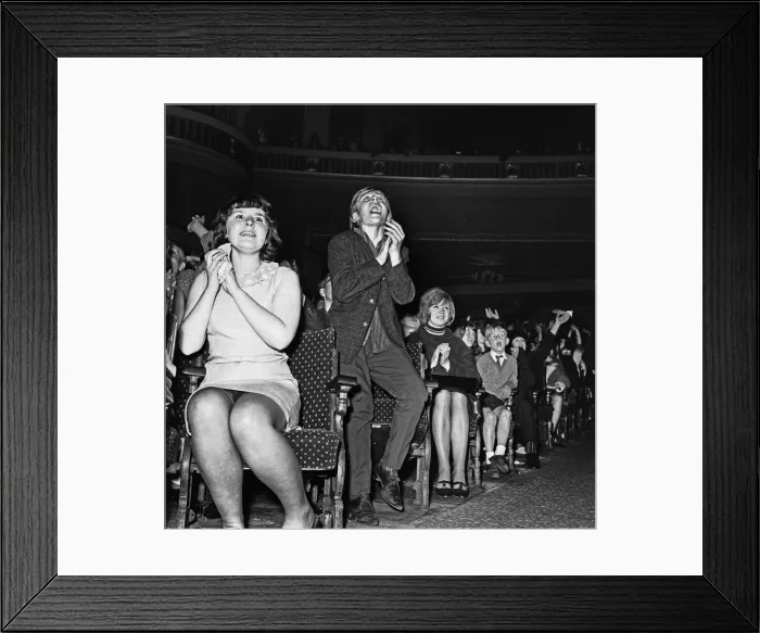 Framed Print : Rolling Stones performing in concert at the Belle Vue theatre, Manchester