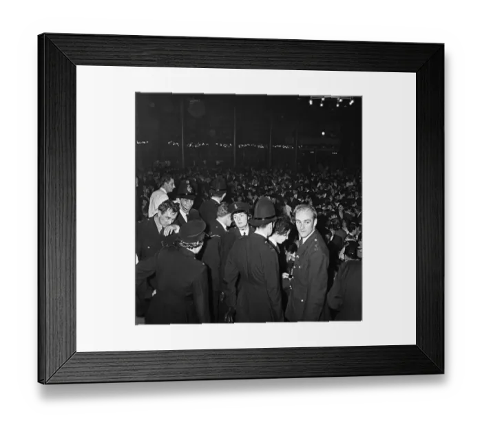 Framed Print : Rolling Stones performing in concert at the Belle Vue theatre, Manchester