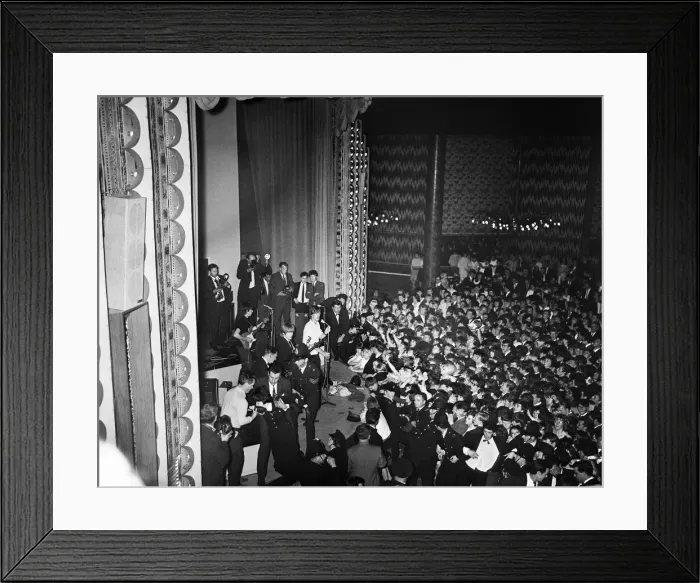 Framed Print : Rolling Stones performing in concert at the Belle Vue theatre, Manchester