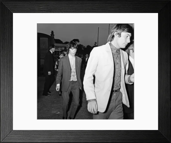 Framed Print : Rolling Stones arriving at the Belle Vue theatre were they will be performing