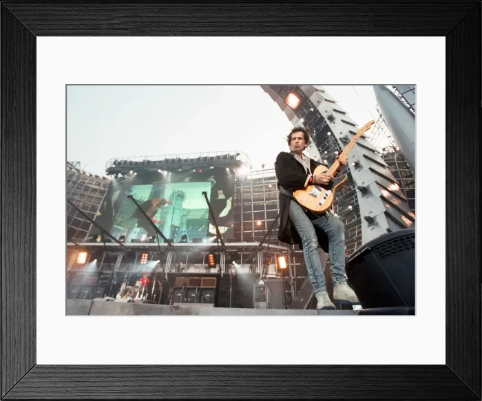 Framed Print : Rolling Stones performing at Wembley Stadium, London. (Picture Framed Print : Rolling Stones performing at Wembley Stadium, London. (Picture