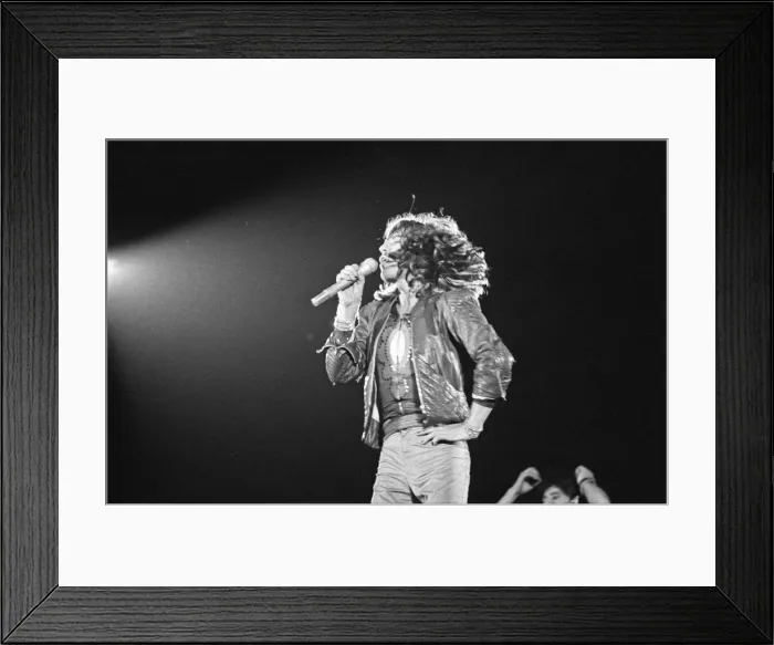 Framed Print : Mick Jagger on stage at the Rolling Stones concert at Knebworth House in Hertfordshire Framed Print : Mick Jagger on stage at the Rolling Stones concert at Knebworth House in Hertfordshire