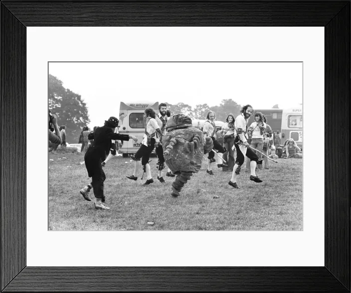 Framed Print : Hugh crowds gather to watch the Rolling Stones in concert at Knebworth House