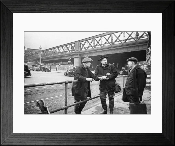 Framed Print : London sewermen seen here with Mirror photographer Bela Zola at Blackfriars Framed Print : London sewermen seen here with Mirror photographer Bela Zola at Blackfriars