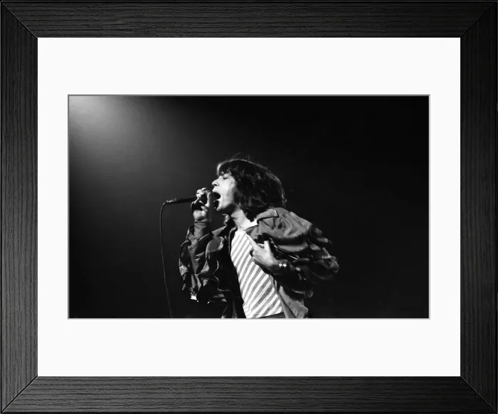 Framed Print : Mick Jagger performing on stage during a Rolling Stones concert at at New Bingley Hall Framed Print : Mick Jagger performing on stage during a Rolling Stones concert at at New Bingley Hall