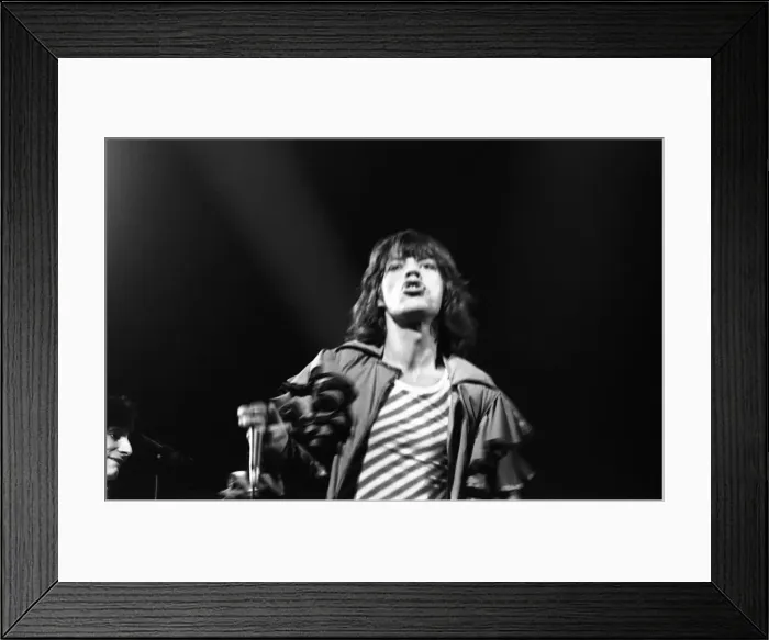 Framed Print : Mick Jagger performing on stage during a Rolling Stones concert at at New Bingley Hall Framed Print : Mick Jagger performing on stage during a Rolling Stones concert at at New Bingley Hall