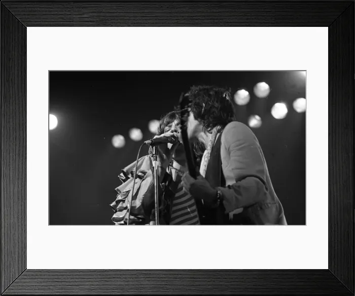 Framed Print : Mick Jagger performing on stage during a Rolling Stones concert at at New Bingley Hall Framed Print : Mick Jagger performing on stage during a Rolling Stones concert at at New Bingley Hall