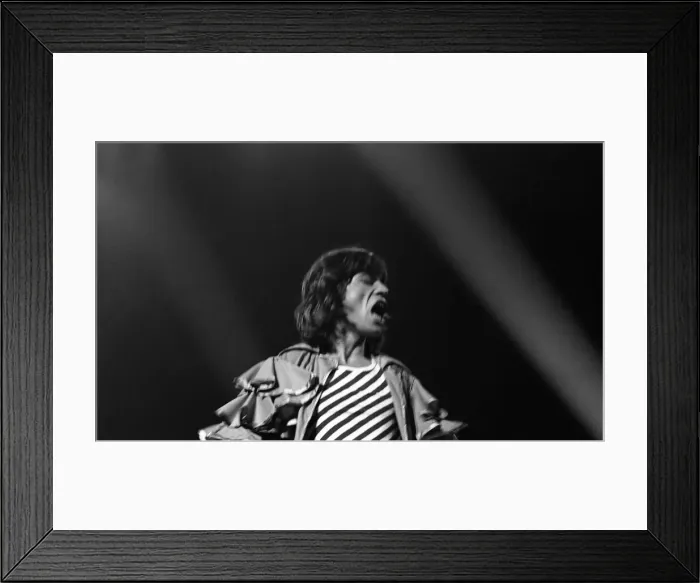 Framed Print : Mick Jagger performing on stage during a Rolling Stones concert at at New Bingley Hall Framed Print : Mick Jagger performing on stage during a Rolling Stones concert at at New Bingley Hall