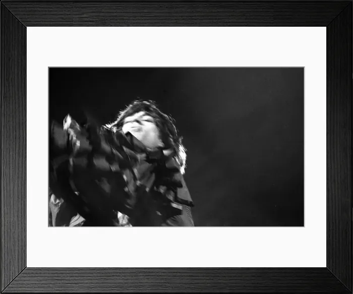 Framed Print : Mick Jagger performing on stage during a Rolling Stones concert at at New Bingley Hall Framed Print : Mick Jagger performing on stage during a Rolling Stones concert at at New Bingley Hall
