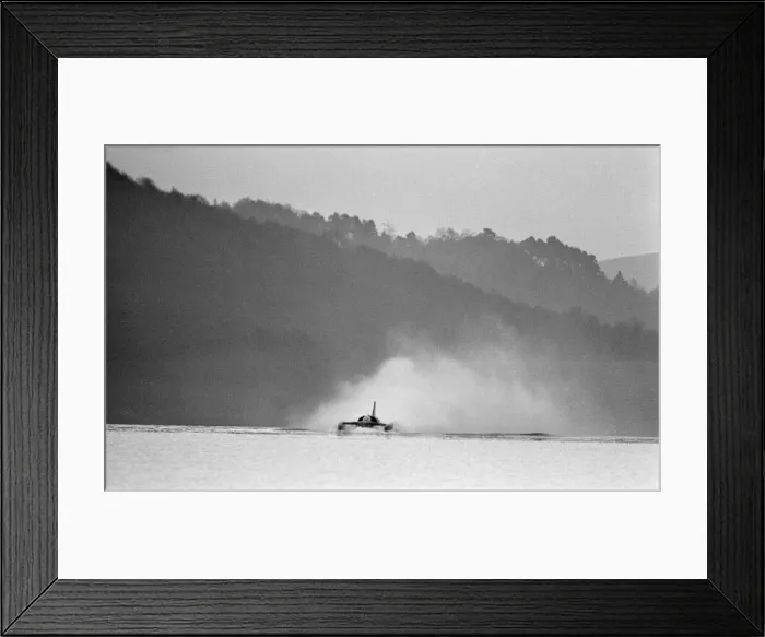 Framed Print : Donald Campbell & Bluebird K7 at Coniston Water, Friday 4th November 1966 Framed Print : Donald Campbell & Bluebird K7 at Coniston Water, Friday 4th November 1966