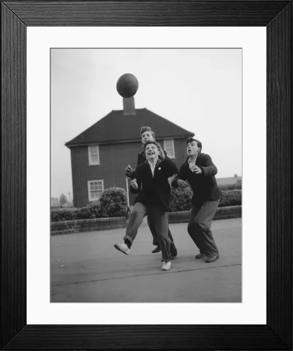 Framed Print : David Cliss Chelsea Youth Football team player (centre) seen here having a kick about Framed Print : David Cliss Chelsea Youth Football team player (centre) seen here having a kick about