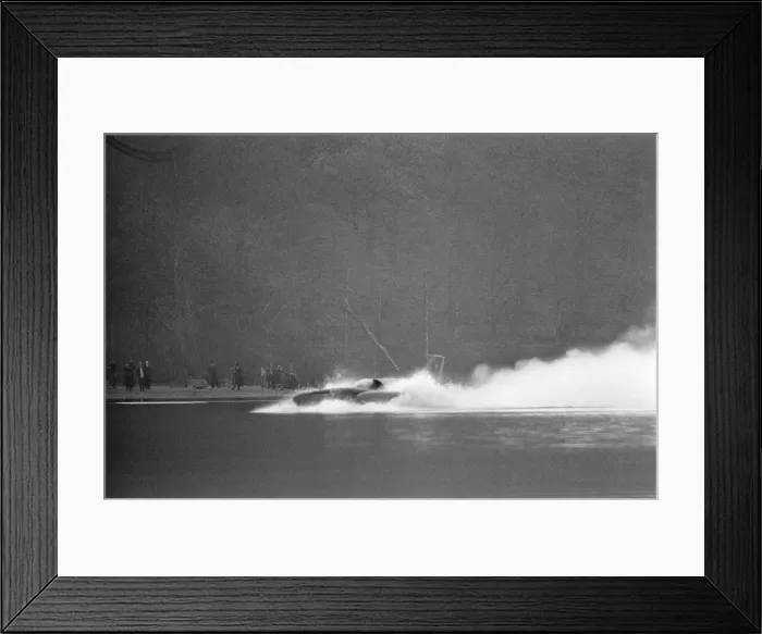 Framed Print : Donald Campbell & Bluebird K7 at Coniston Water, Friday 4th November 1966 Framed Print : Donald Campbell & Bluebird K7 at Coniston Water, Friday 4th November 1966