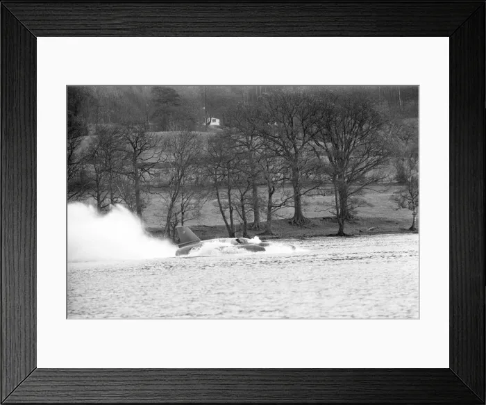 Framed Print : Donald Campbell & Bluebird K7 at Coniston Water, Friday 4th November 1966 Framed Print : Donald Campbell & Bluebird K7 at Coniston Water, Friday 4th November 1966