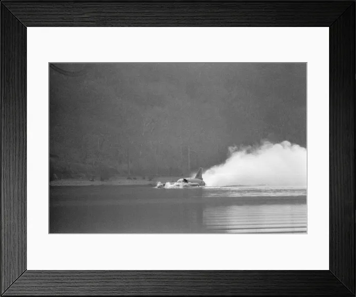 Framed Print : Donald Campbell & Bluebird K7 at Coniston Water, Friday 4th November 1966 Framed Print : Donald Campbell & Bluebird K7 at Coniston Water, Friday 4th November 1966