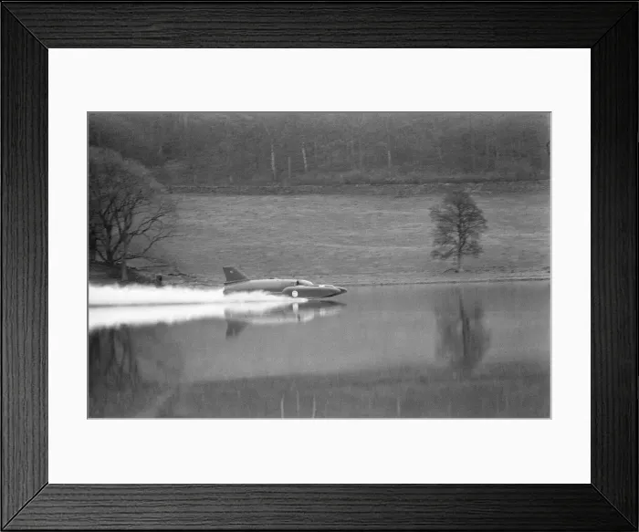 Framed Print : Donald Campbell & Bluebird K7 at Coniston Water, Friday 4th November 1966