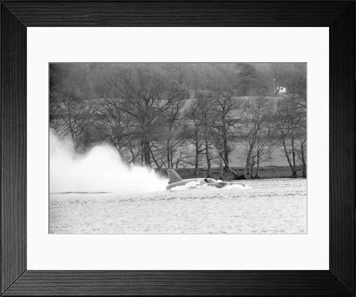 Framed Print : Donald Campbell & Bluebird K7 at Coniston Water, Friday 4th November 1966 Framed Print : Donald Campbell & Bluebird K7 at Coniston Water, Friday 4th November 1966